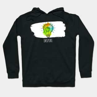 Inspire Light Bulb Watercolor Funny Collection Hoodie